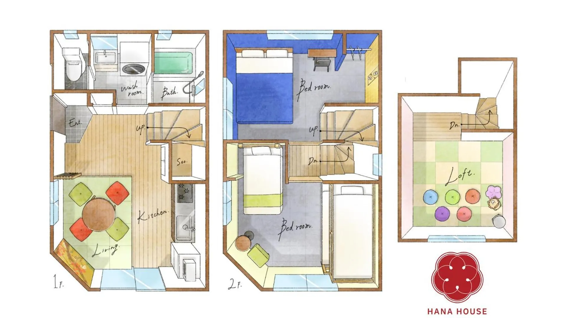Apartment Hana House Tokyo - Private House, Full Kitchen, Kids Room